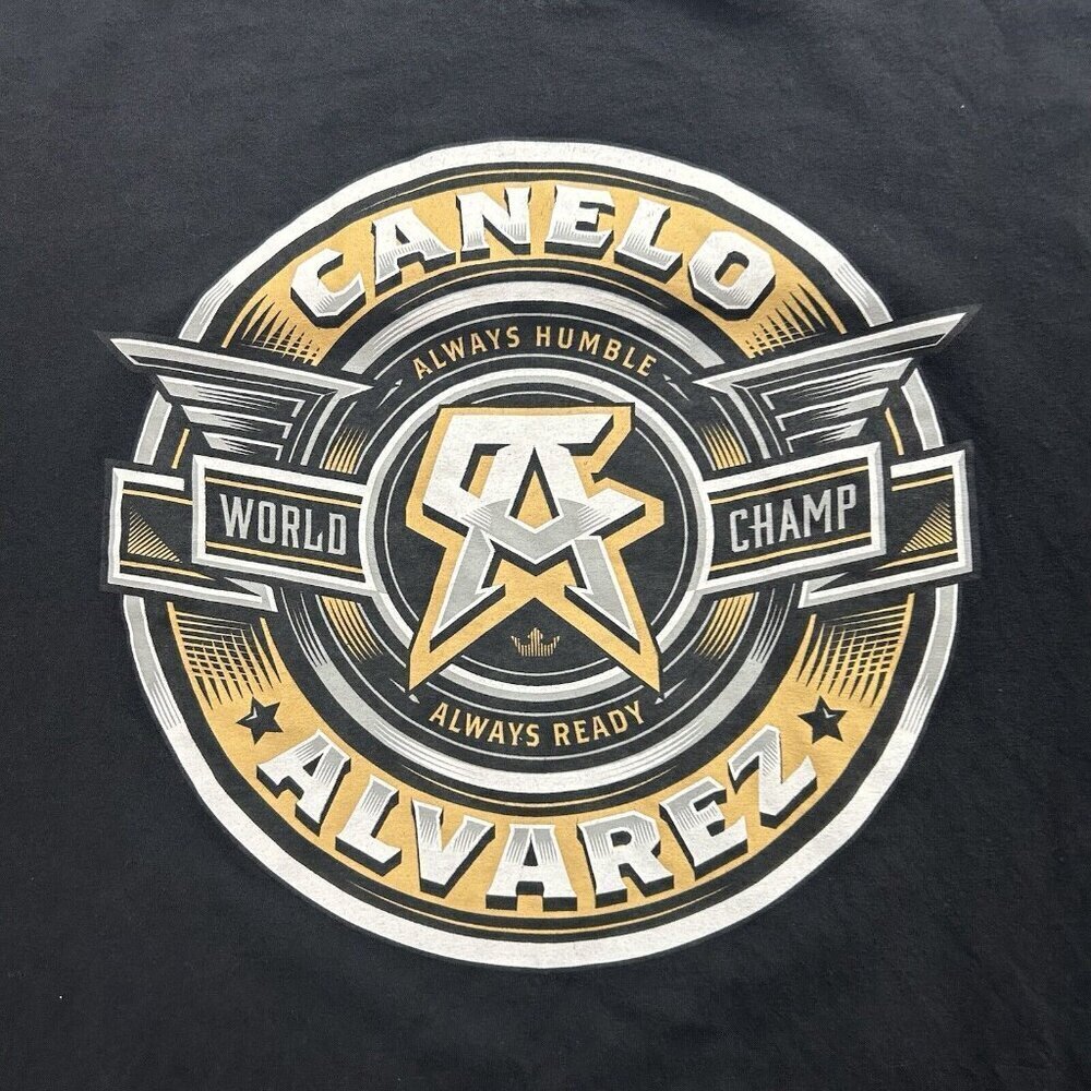 Canelo Alvarez Shirt Mens Size 2XL Black World Champ Always Humble Always Ready - Picture 5 of 8